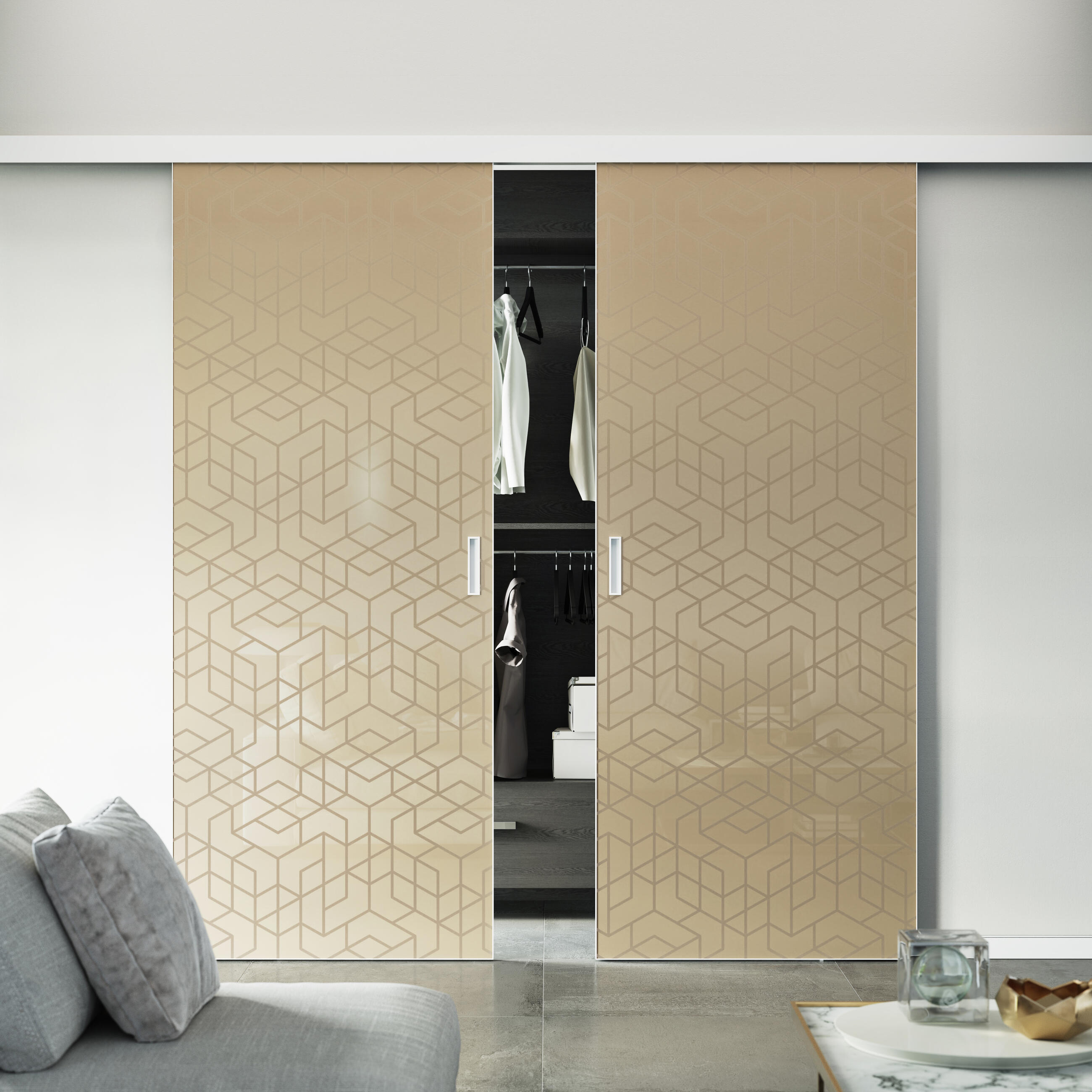 на врата Master в плъзгащ механизъм Trix Trendy