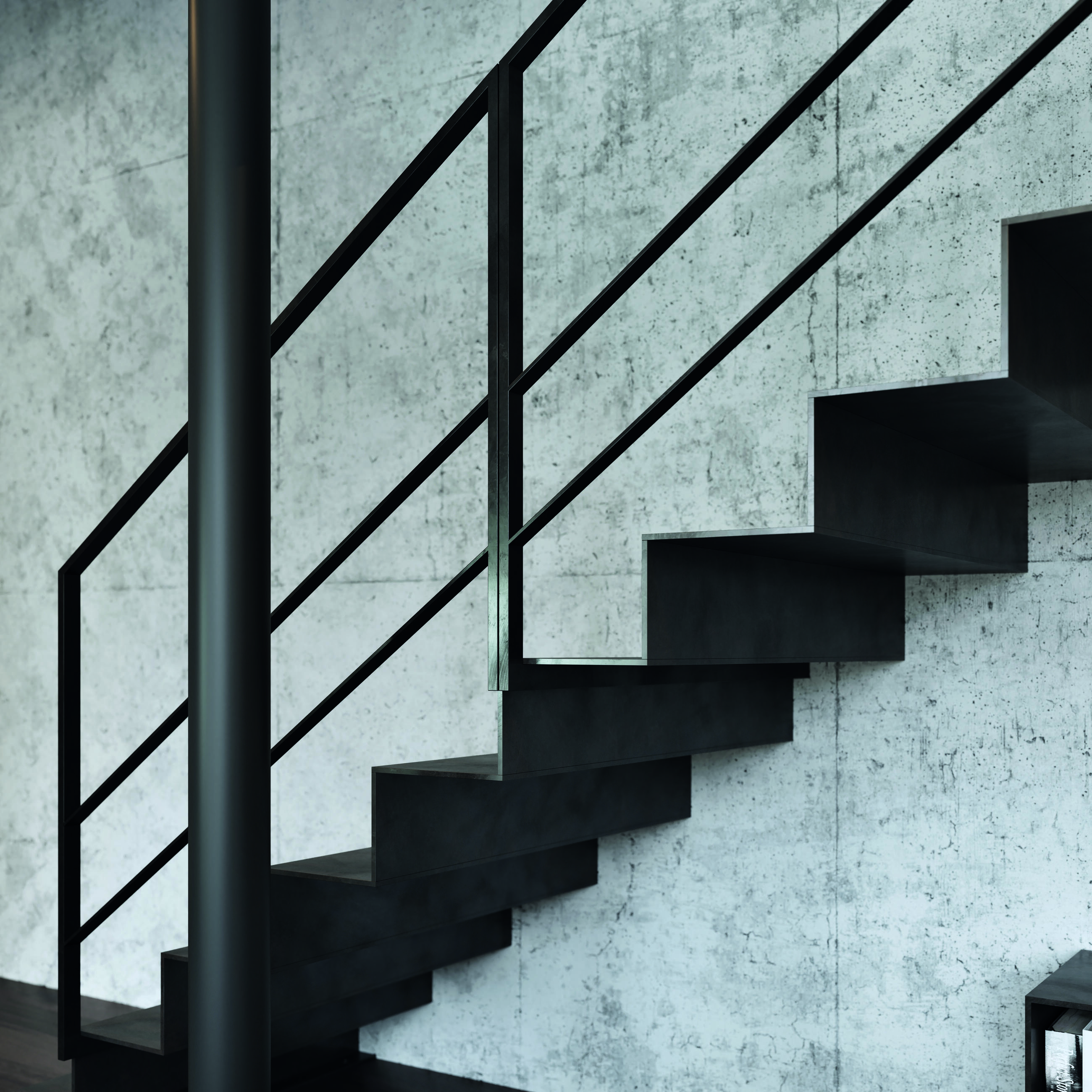 Вътрешно стълбище от заварена стомана