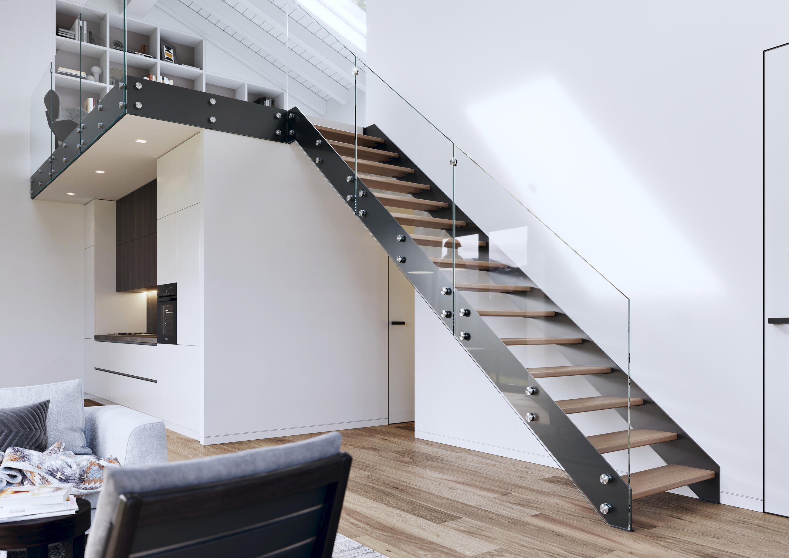 Комбинирано странично вътрешно стълбище Laser 1020