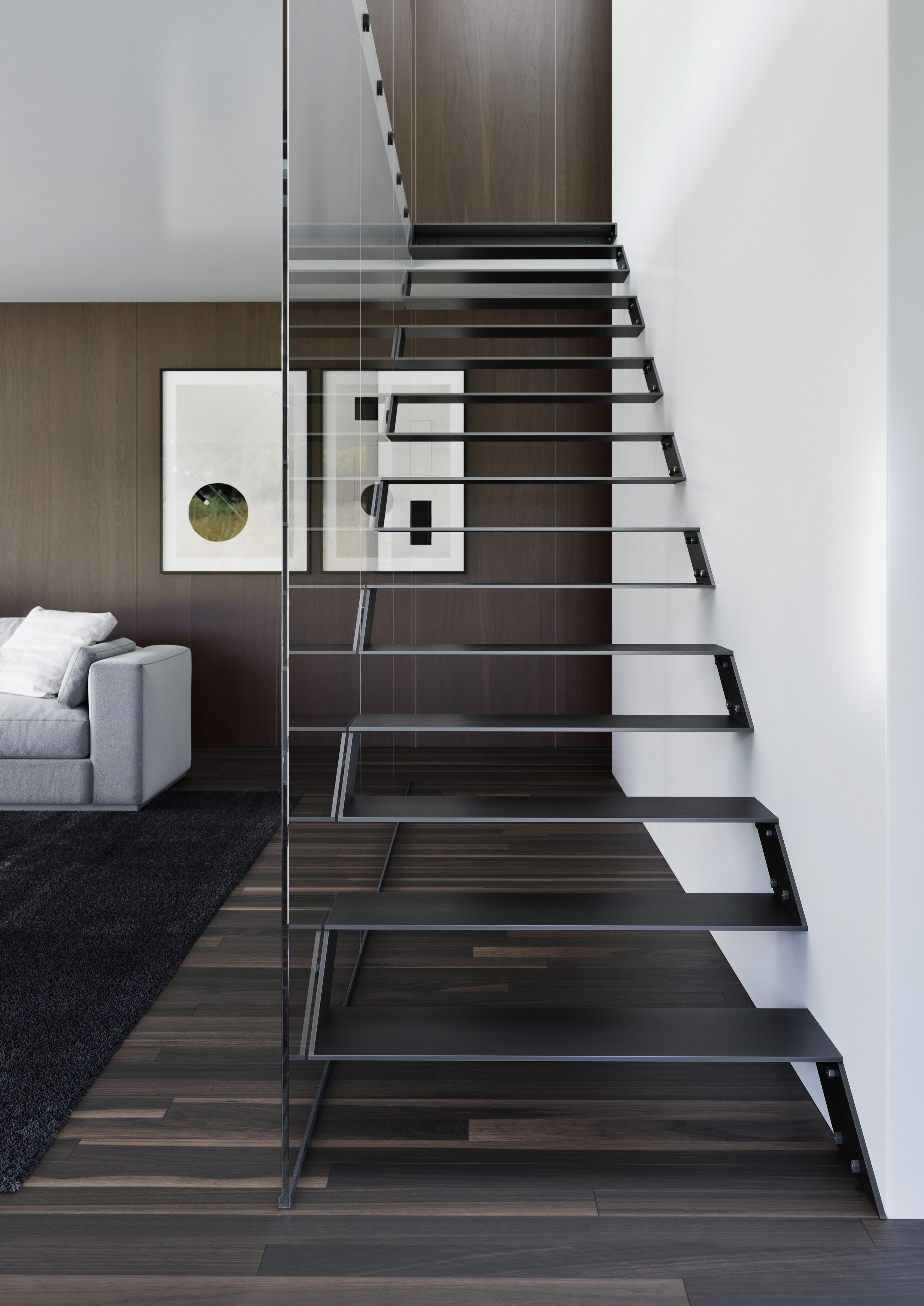 Интериорно стълбище с окачени стъпала Ultra