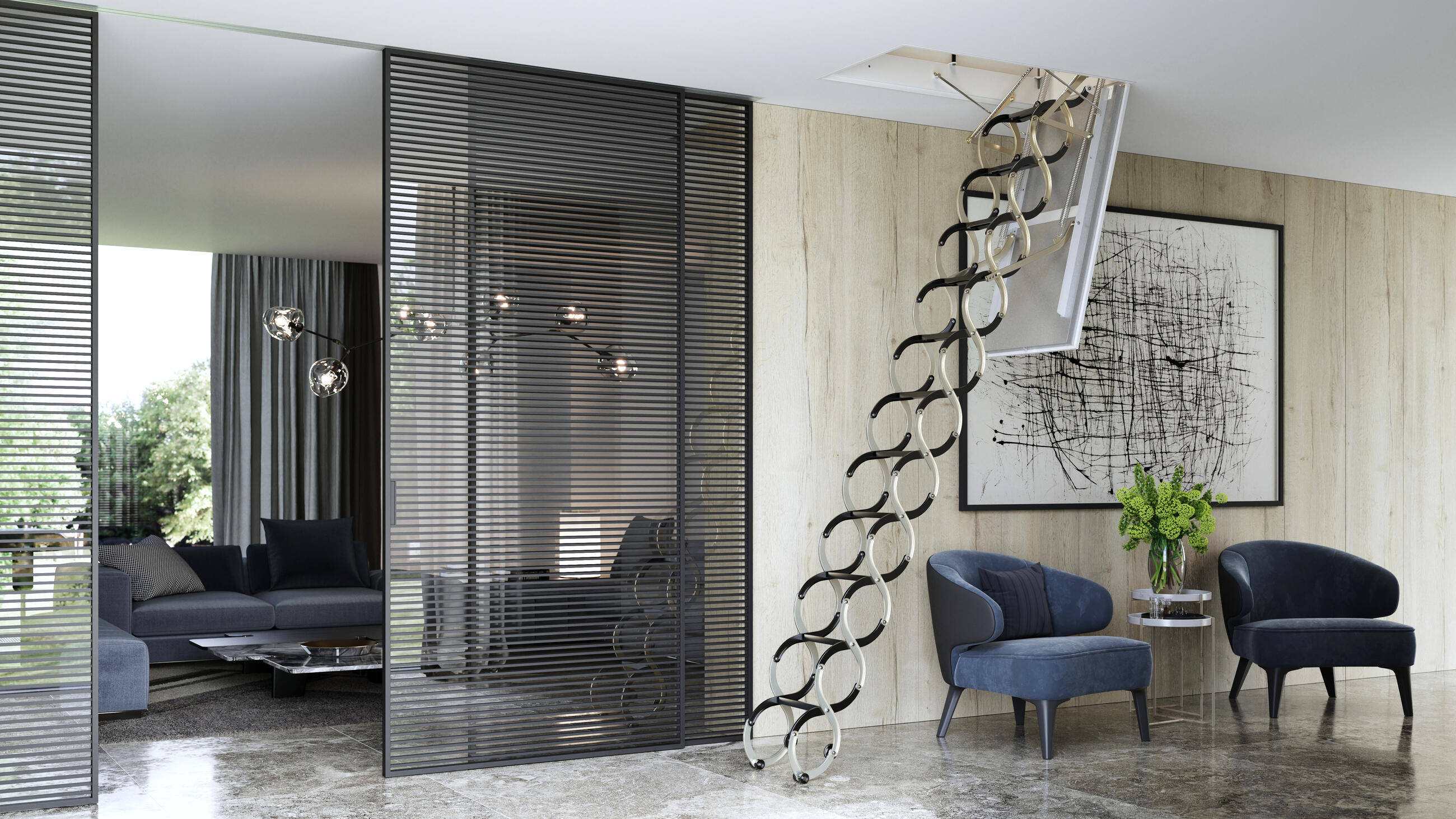 Противопожарни тавански стълби Lusso PP