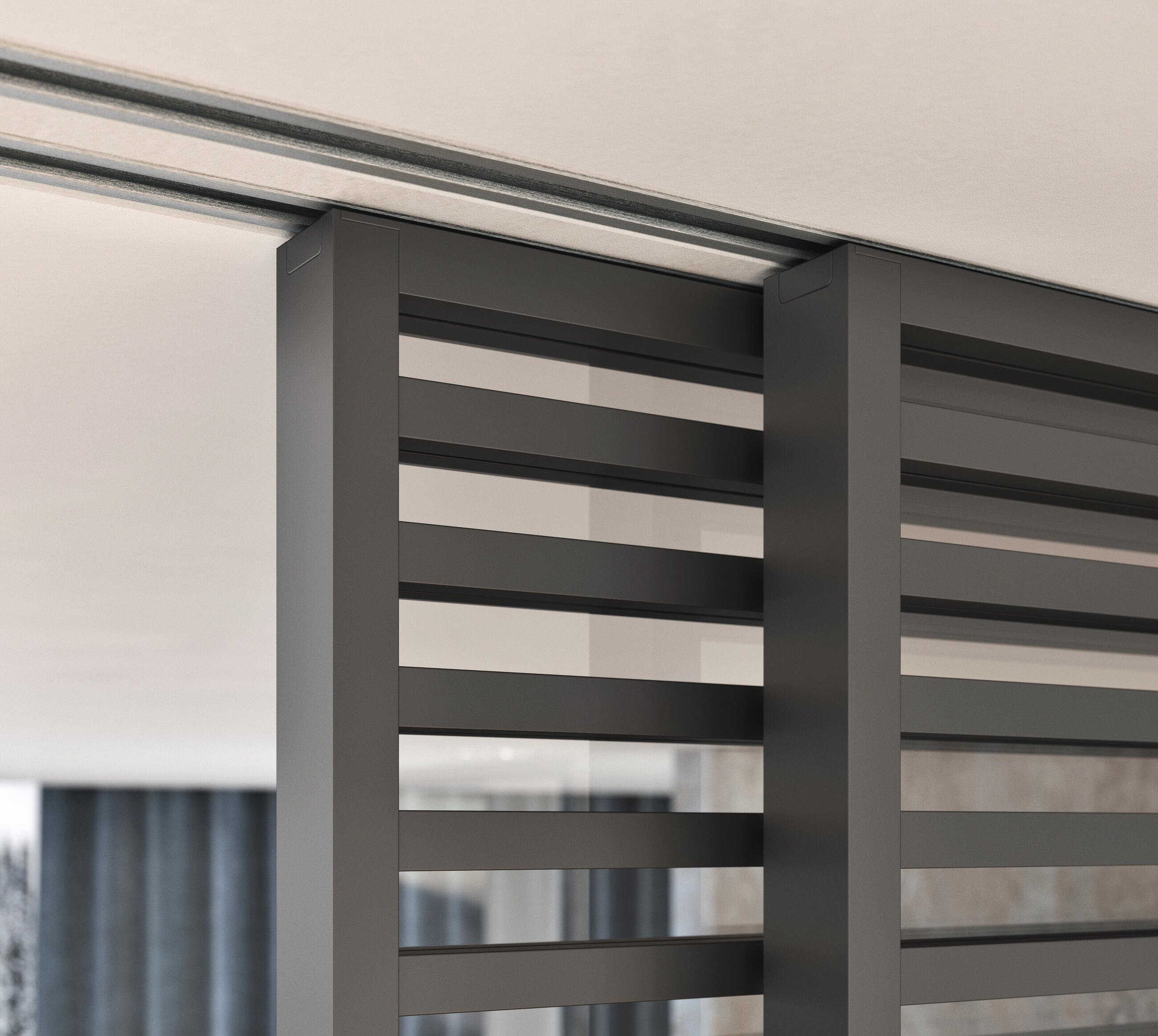 Детайл от закрепване на врата Idealine Horizontal