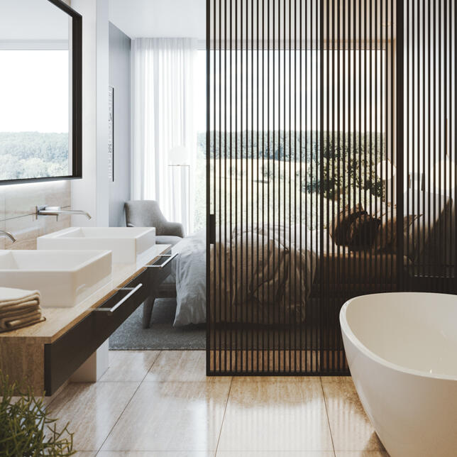 Елегантен плъзгащ механизъм Premium за гардеробни и бани